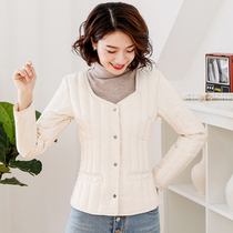 Down liner women light slim slim long sleeves warm in autumn and winter warm in short vest with coat bottom jacket