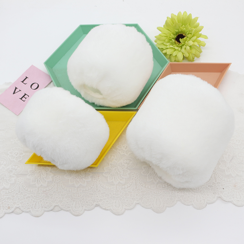  Fashion sleeve female white plush short cute Korean version of sweet winter plush