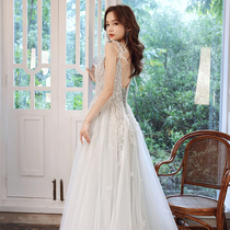 High-end white small evening dress dress women 2021 new birthday socialite banquet temperament light luxury high texture fairy