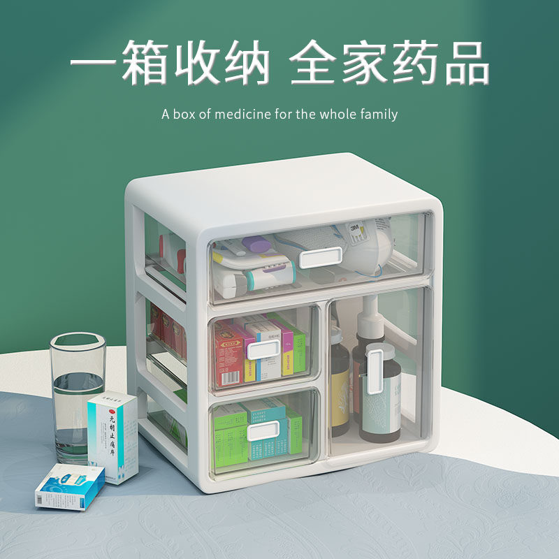 Home Medicine Box Home Dress Drawer Transparent Multilayer Classified Multifunction Large Capacity Special Large Set Containing Box