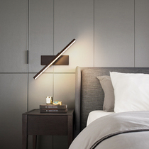 Wall lamp bedroom bedside Nordic modern minimalist aisle staircase living room background wall LED light rotatable wall lamp