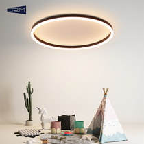 Very simple modern Nordic Net red bedroom led round ceiling lamp creative personality living room room ultra-thin lighting
