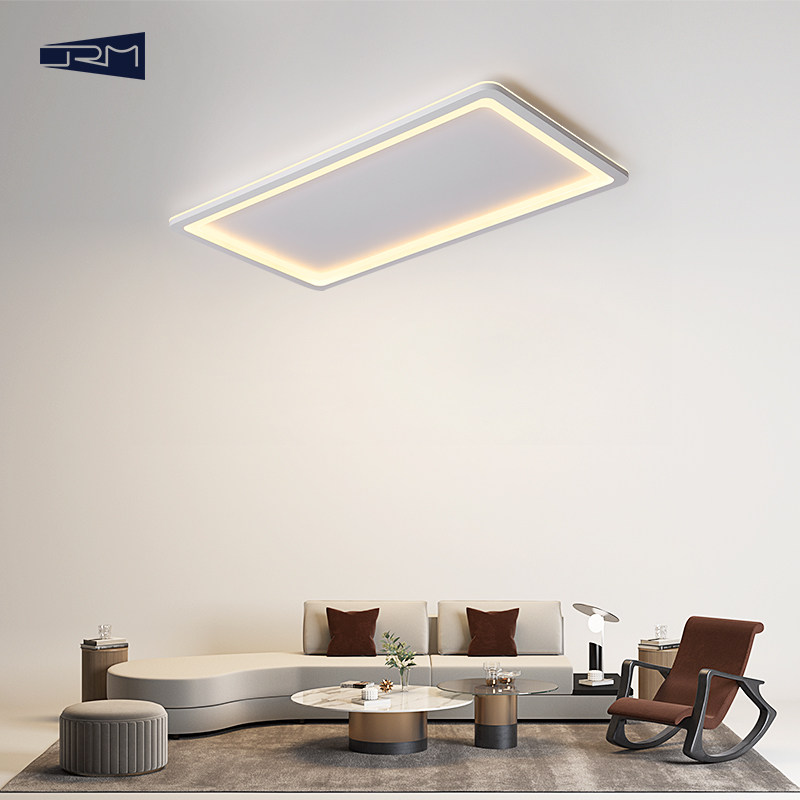 Living room rectangular LED ceiling lamp simple modern ultra-thin home Nordic creative bedroom lamp room lamps