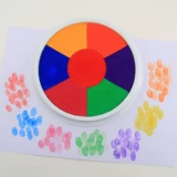 Детская чернильная подушечка, многоцветная пигментированная хваталка, художественный отпечаток рук, безопасный фотоальбом для детского сада, отпечатки рук, семейный стиль