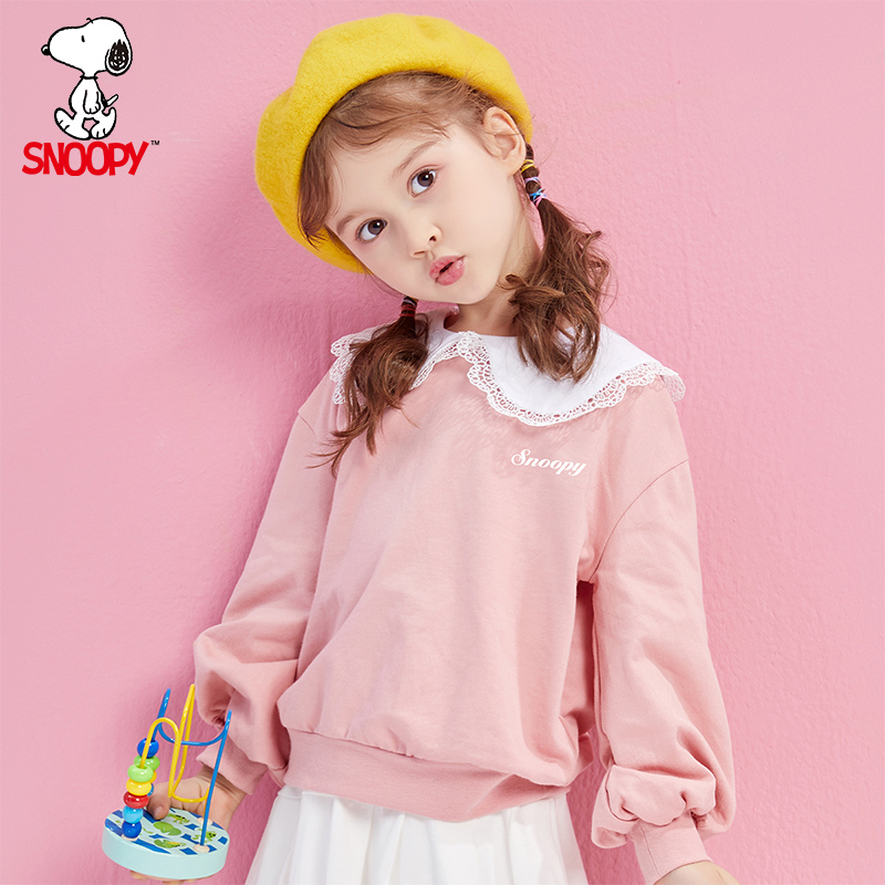 Snoopy 史努比 纯棉 娃娃领 女童卫衣 天猫优惠券折后￥39.9包邮（￥59.9-20）80~120码3色可选