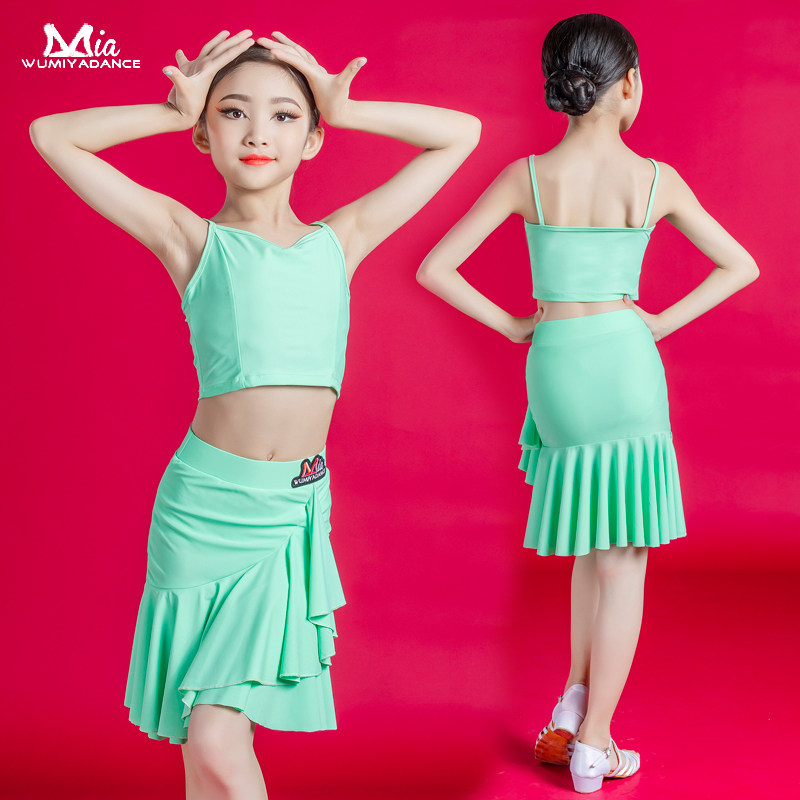 Girls Latin Dance Dress Network Red Latin Dress Toddler Summer Test Test Regulations Competition Performance Dress