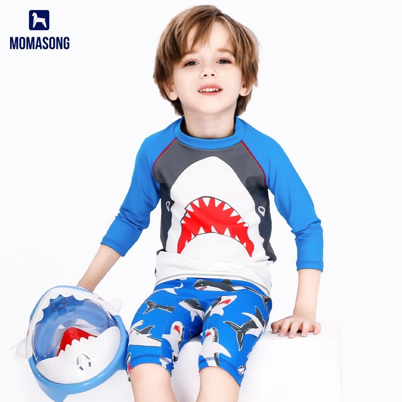 Momasong Children's bathing suit for boy's split Korean version swimsuit boy's baby spa swimming trunks suit