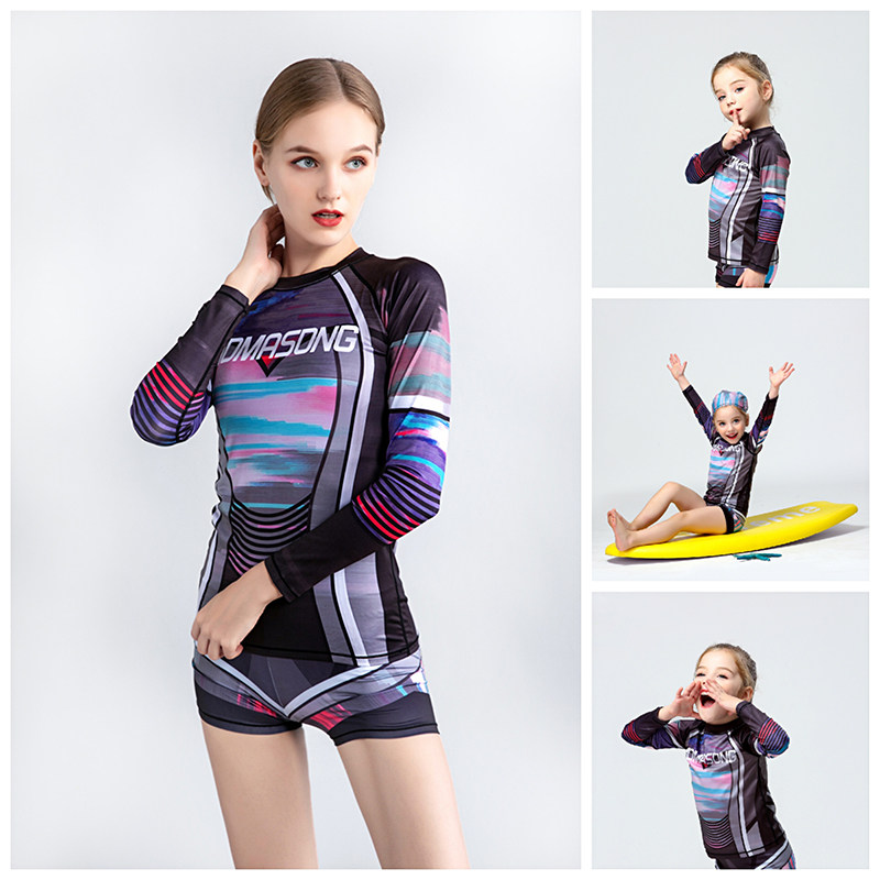 Children's swimsuit girl baby sun protection swimsuit girl hot spring vacation mother and child swimsuit