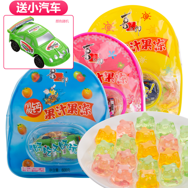 Xizhilang calcium lactate juice jelly 600g package children's snacks assorted jelly pudding toy bag