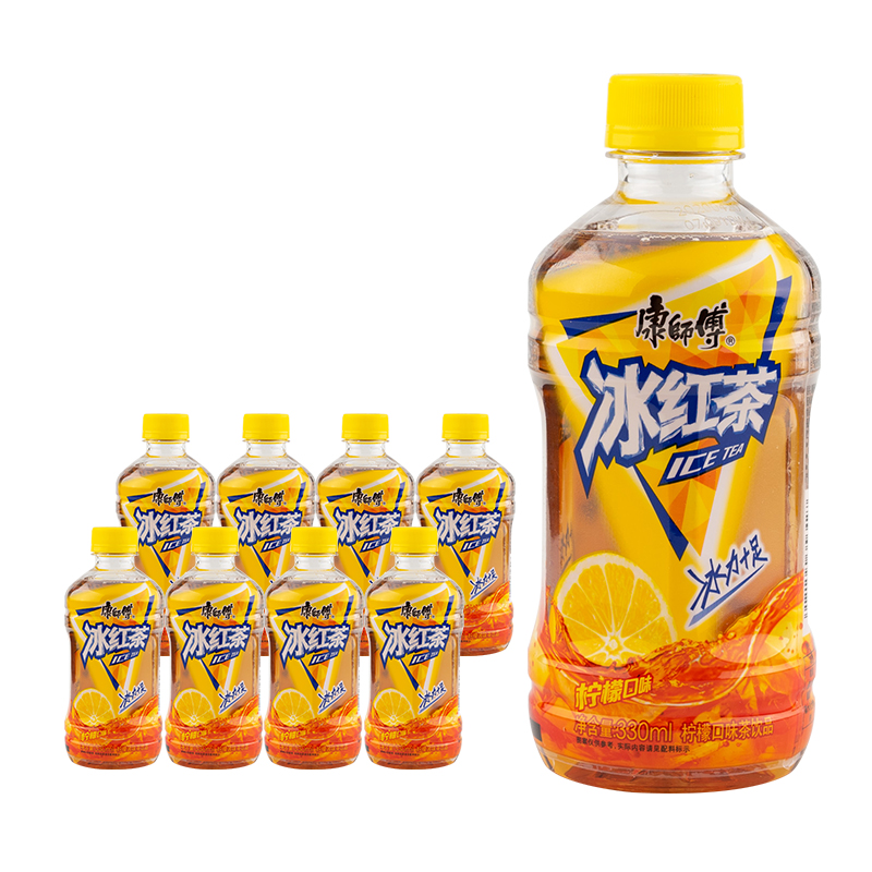 Conmaster iced black tea 330mL* 5 bottles of juice lemon taste clear to quench thirsty tea taste Summer Cool drink Drink