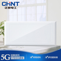 CHINT type 118 socket 3 three blank panel medium off-line box cover plate Cassette baffle decorative cover plugging blind plate