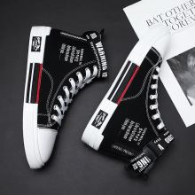 2020新款帆布鞋男秋季高帮男鞋