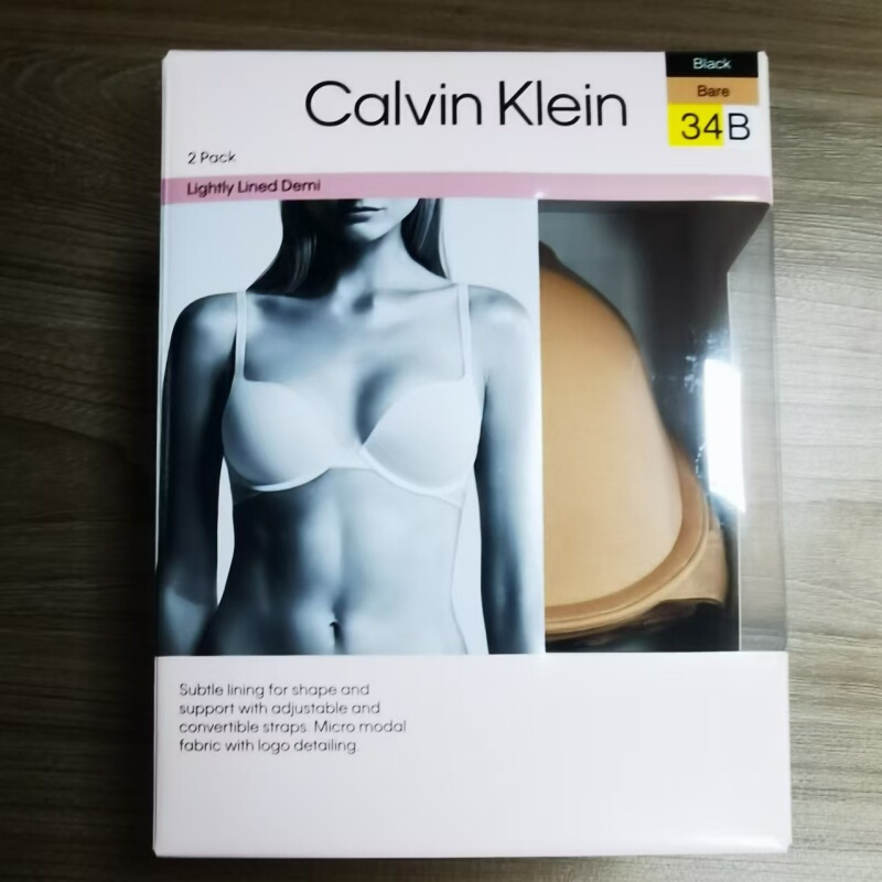 Nanjing Costco Calvinklain Calvin Klein Ck Women's Soft Underwire Seamless Solid Color Bra 2 Pieces