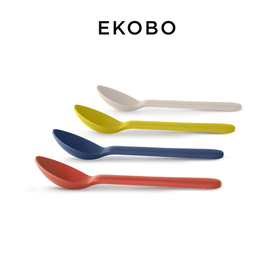 French EKOBO baby spoon children's learning to eat training tableware baby mud scraping spoon one year old food supplement tableware