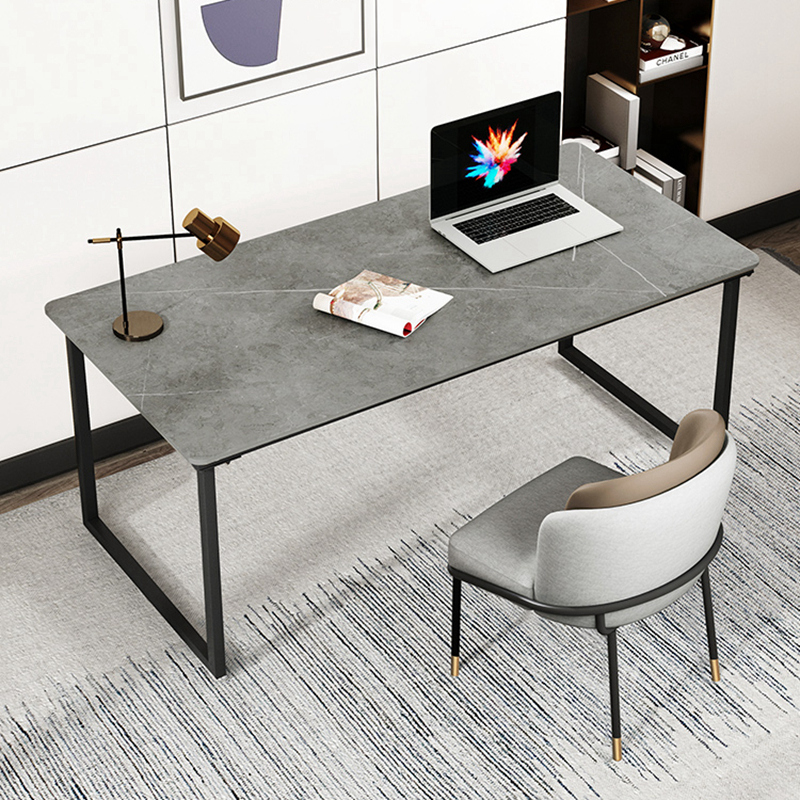 Light extravagant computer desk electric race desk rectangular-type minimalist desk desktop rock plate bench desk home