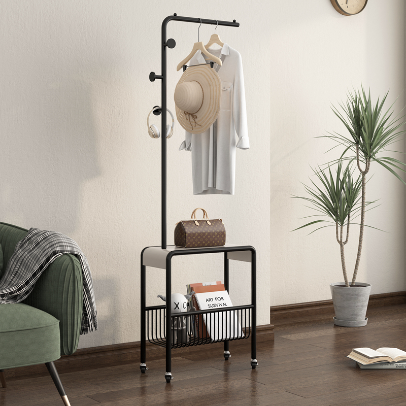 ins sofa edge a few iron arts corner a few Nordic headboard containing small table clothes hat rack hanging hanger ground clothes rack