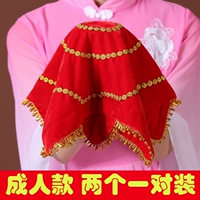 Золотой бархатный взрослый большой красный (одна пара) (одна пара)