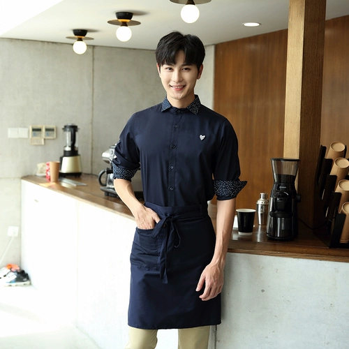 Кейтеринг официант рабочая одежда рубашка на заказ длинные рубашка для западного ресторана Ktv Clubhouse стойки на стойке профессиональной одежды