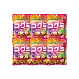 UHA Youha Japan Imported Rubber QQ сахар 4 виды фруктов, яблочный зеленый фиолетовый виноградный апельсиновый аромат.