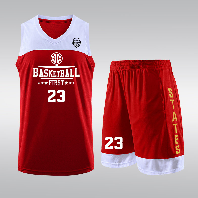Basketball suit men training team to suit student sports match clothes printed breathable vest jersey custom basketball clothes