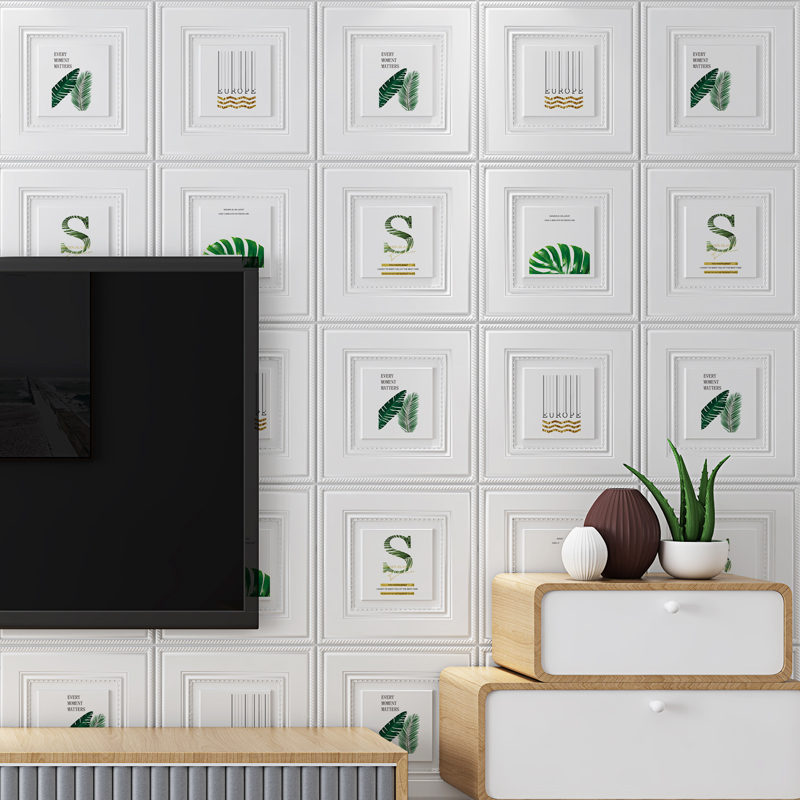 3d Solid wall sticker wallpaper Self-adhesive Nordic style Living room TV background wall storefront Deco waterproof bedroom wallpaper