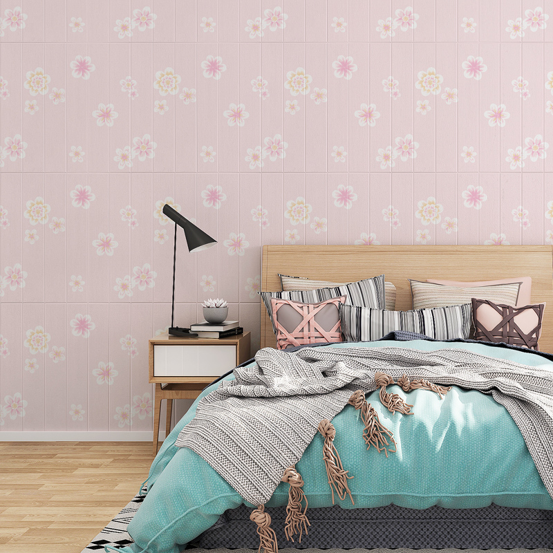 Waterproof moisture-proof and mildew-proof foam wall sticker wallpaper self-glued bedroom cozy children's room wall Decorative Sticker Wallpaper