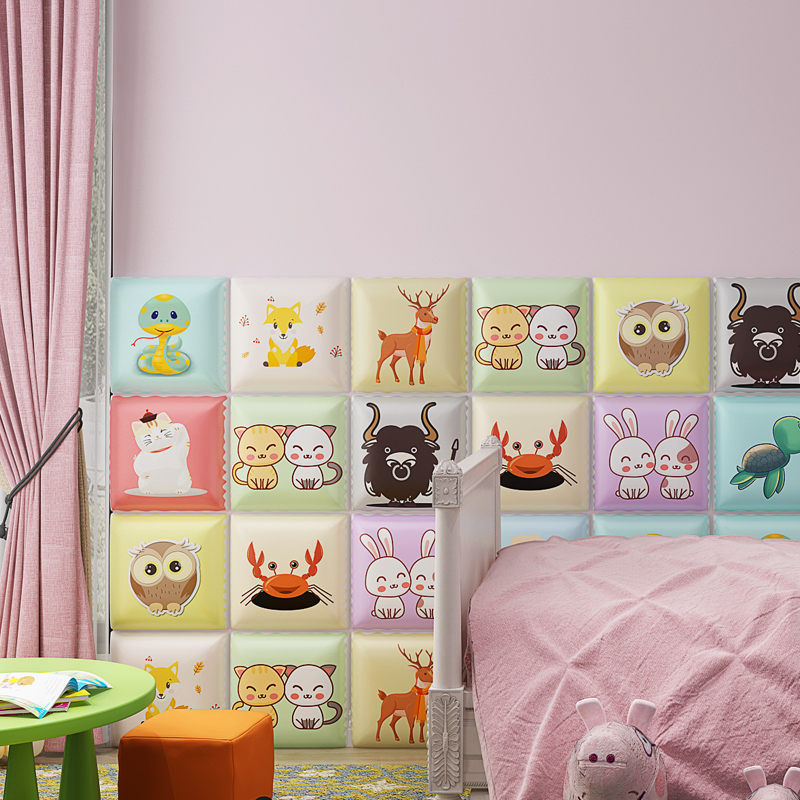Children's room tatami soft bag anticollision wall stickup bedroom anticollision headboard soft bag stickup bed surrounding soft bag background wall self-sticking