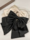 Black Satin French-Style Oversized Bow Hair Clip for Women, Back of the Head Hair Accessory, Korean Internet Celebrity Spring Clip Hair Accessory