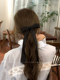 French-Style Bow Hairpin Headpiece with Satin Ribbon, Korean-Style High-End Top Clip, Elegant and Sweet Back-Of-Head Hair Accessory for Women