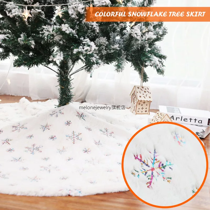 M 90/122CM White Flannel Christmas Tree Ski
