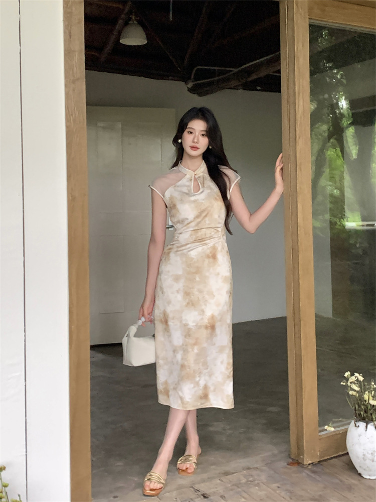 C3359 2640K VÁY ĐẦM LIỀN THÂN DÁNG DÀI NỮ RUUREAG MÙA HÈ PHỤC CỔ CỔ ĐIỂN THỜI TRANG NỮ G06 SẢN PHẨM MỚI