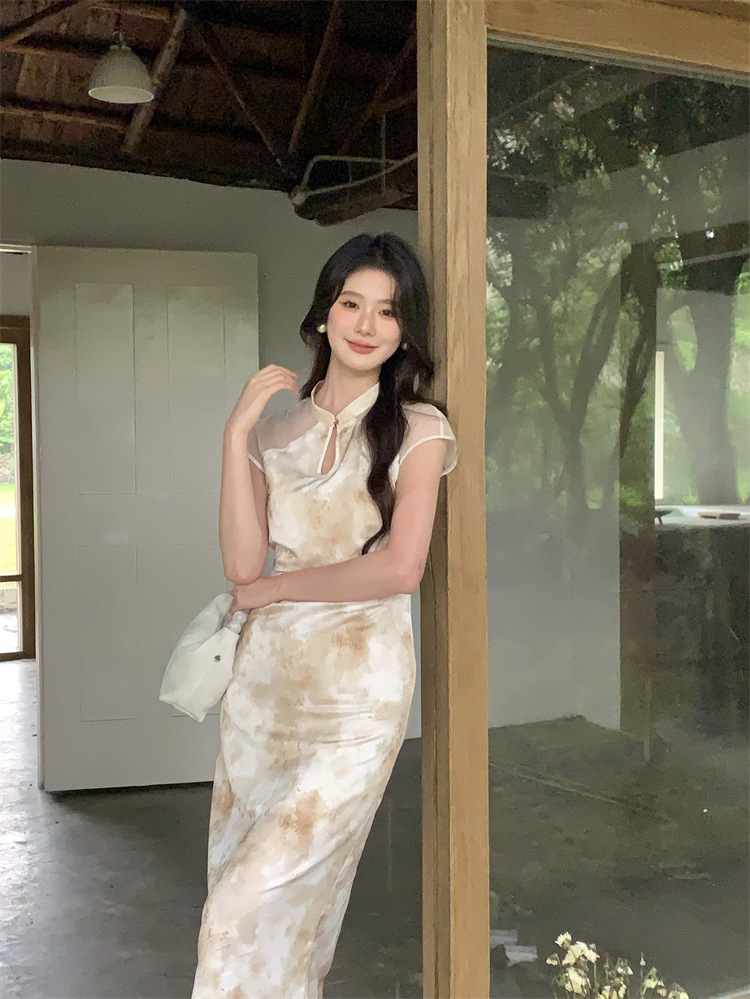 C3359 2640K VÁY ĐẦM LIỀN THÂN DÁNG DÀI NỮ RUUREAG MÙA HÈ PHỤC CỔ CỔ ĐIỂN THỜI TRANG NỮ G06 SẢN PHẨM MỚI
