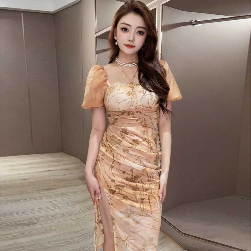 C3754 2150K VÁY ĐẦM LIỀN THÂN NỮ RUUREAG SEXY DÁNG ÔM BODY GỢI CẢM SEXY MÙA HÈ HỌA TIẾT HOA THỜI TRANG NỮ G05 SẢN PHẨM MỚI
