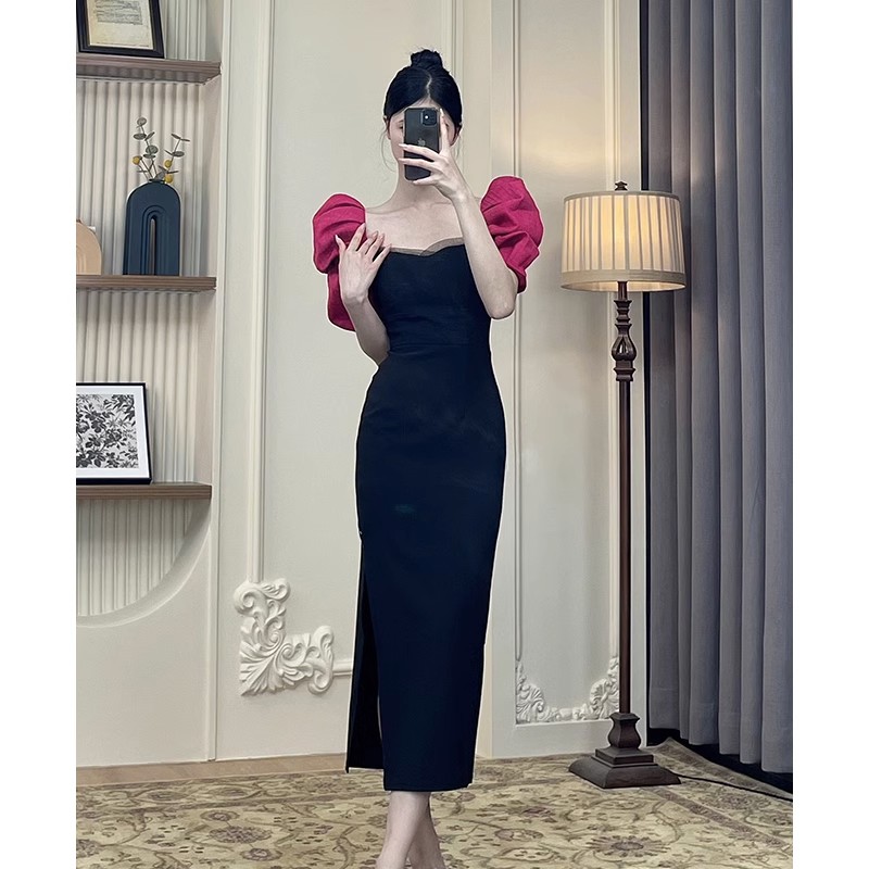 C3552 2150K VÁY ĐẦM LIỀN THÂN NỮ RUUREAG DÁNG ÔM BODY GỢI CẢM SEXY TAY PHỒNG MÙA HÈ THỜI TRANG NỮ G05 SẢN PHẨM MỚI