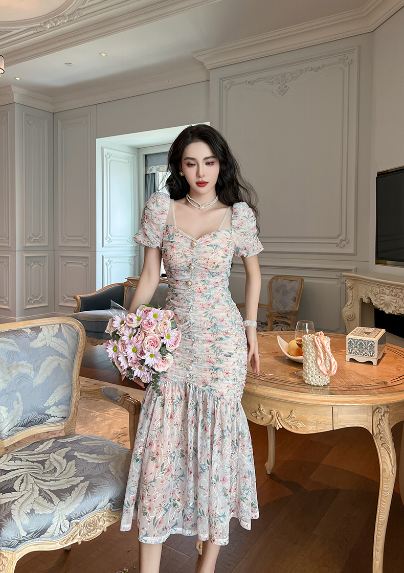 C3113 2060K VÁY ĐẦM LIỀN THÂN NỮ RUUREAG SEXY DÀI QUÁ GỐI MÙA HÈ HỌA TIẾT HOA THỜI TRANG NỮ G05 SẢN PHẨM MỚI
