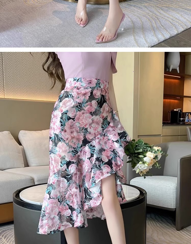 C3722 1580K CHÂN VÁY ĐẦM NỮ RUUREAG MÙA HÈ HỌA TIẾT HOA THỜI TRANG NỮ G04 SẢN PHẨM MỚI