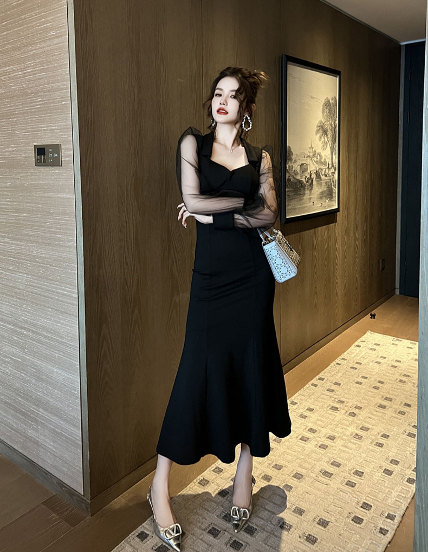 C3679 1880K VÁY ĐẦM LIỀN THÂN NỮ RUUREAG DÁNG ÔM BODY GỢI CẢM SEXY MÙA XUÂN THU ĐÔNG KIỂU ĐUÔI CÁ THỜI TRANG NỮ G05 SẢN PHẨM MỚI