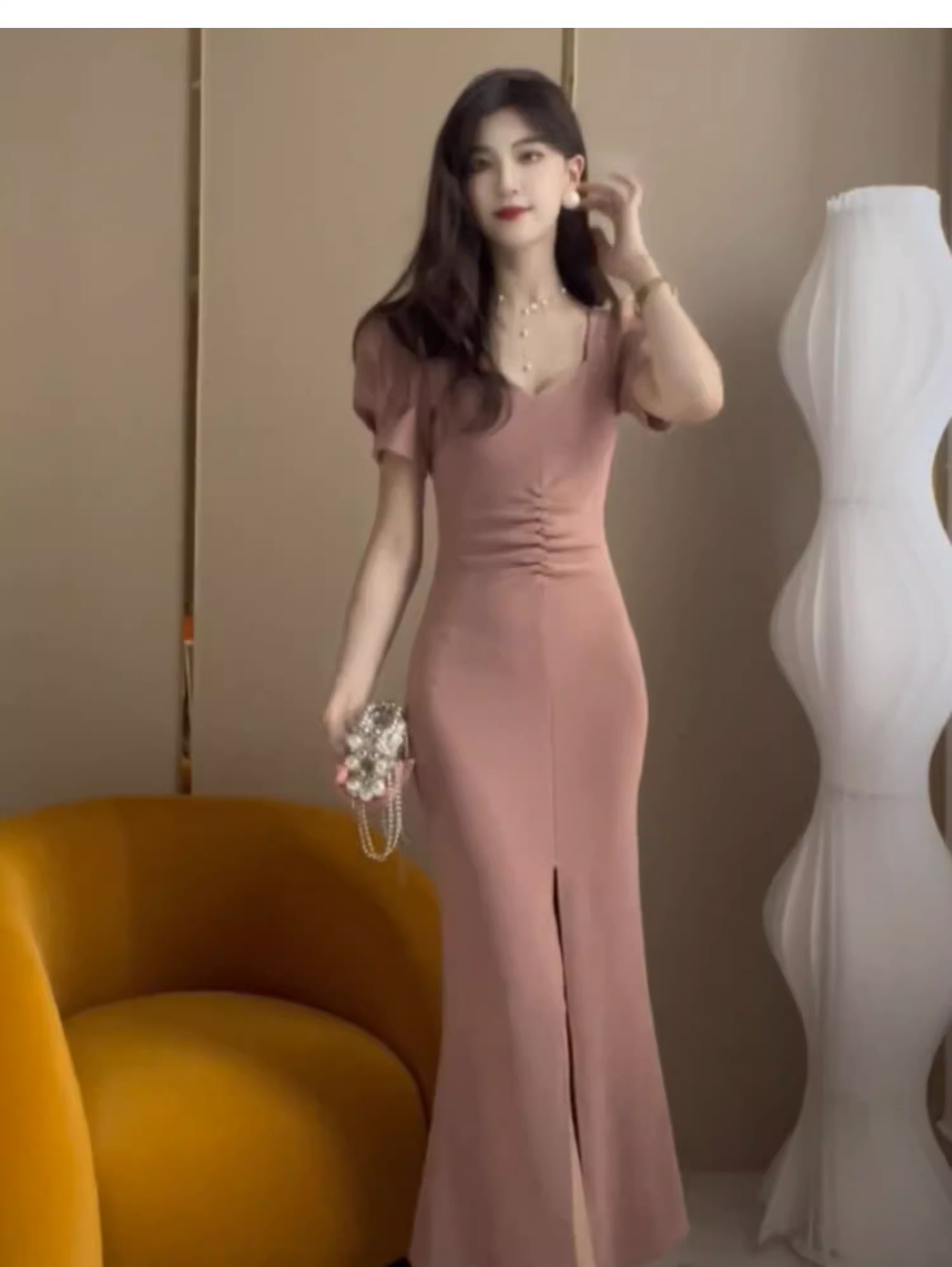 C3669 1960K VÁY ĐẦM LIỀN THÂN NỮ RUUREAG TAY PHỒNG MÙA HÈ THỜI TRANG NỮ G05 SẢN PHẨM MỚI
