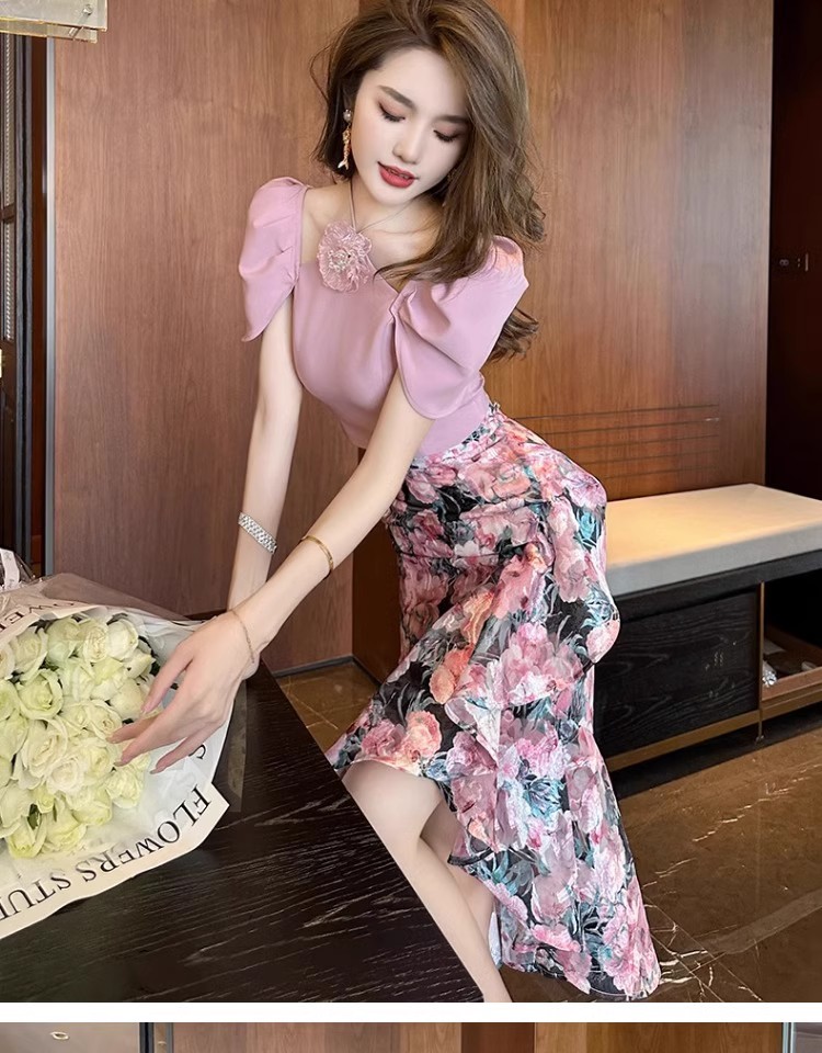 C3722 1580K CHÂN VÁY ĐẦM NỮ RUUREAG MÙA HÈ HỌA TIẾT HOA THỜI TRANG NỮ G04 SẢN PHẨM MỚI