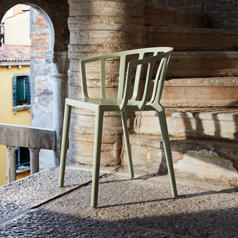 kartell modern dining chair restaurant plastic chairs Venice venice armchair 2 take