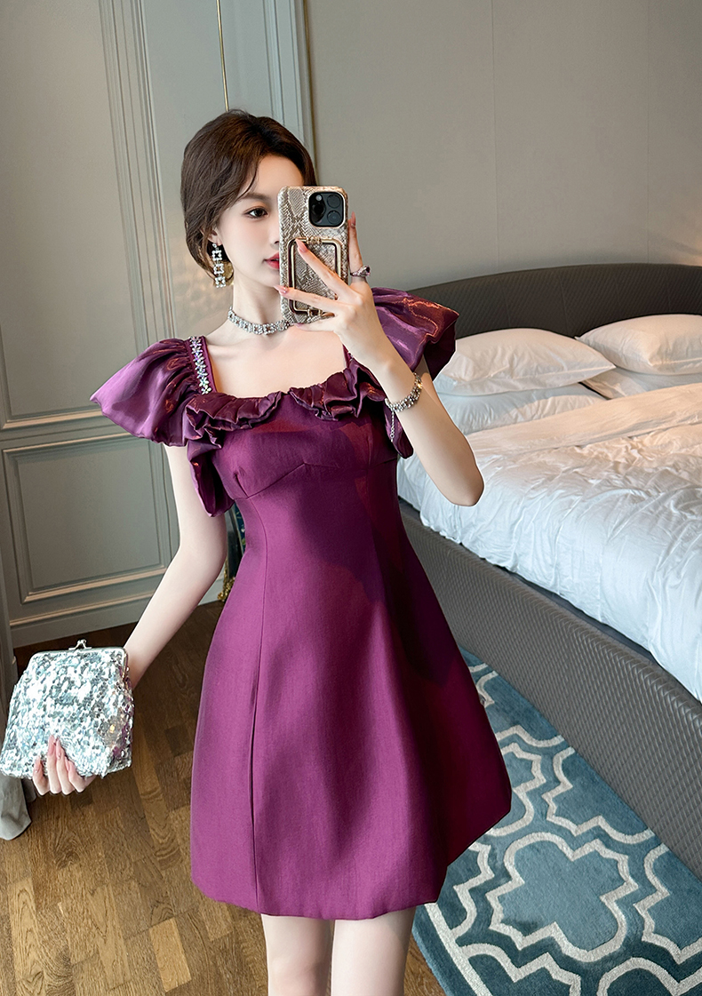 C8143 2380K VÁY ĐẦM LIỀN THÂN NỮ ELOREGS MÙA HÈ PHỤC CỔ CỔ ĐIỂN THỜI TRANG NỮ G05 SẢN PHẨM MỚI