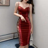 Сексуальное красное кружевное вечернее платье, летняя юбка, рюкзак, эффект подтяжки, с открытой спиной, с акцентом на бедрах