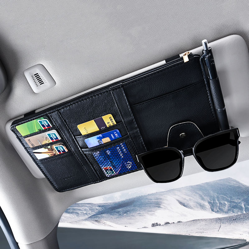 Car Visor Cashier Bag Multifunction Creative Minima Car Card Bag Document Clip Onboard Glasses Frame Box-Taobao