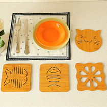 Wooden dining mat heat insulation mat non-slip dining table mat plate mat household anti-scalding mat pot mat sand pot mat bowl mat coaster