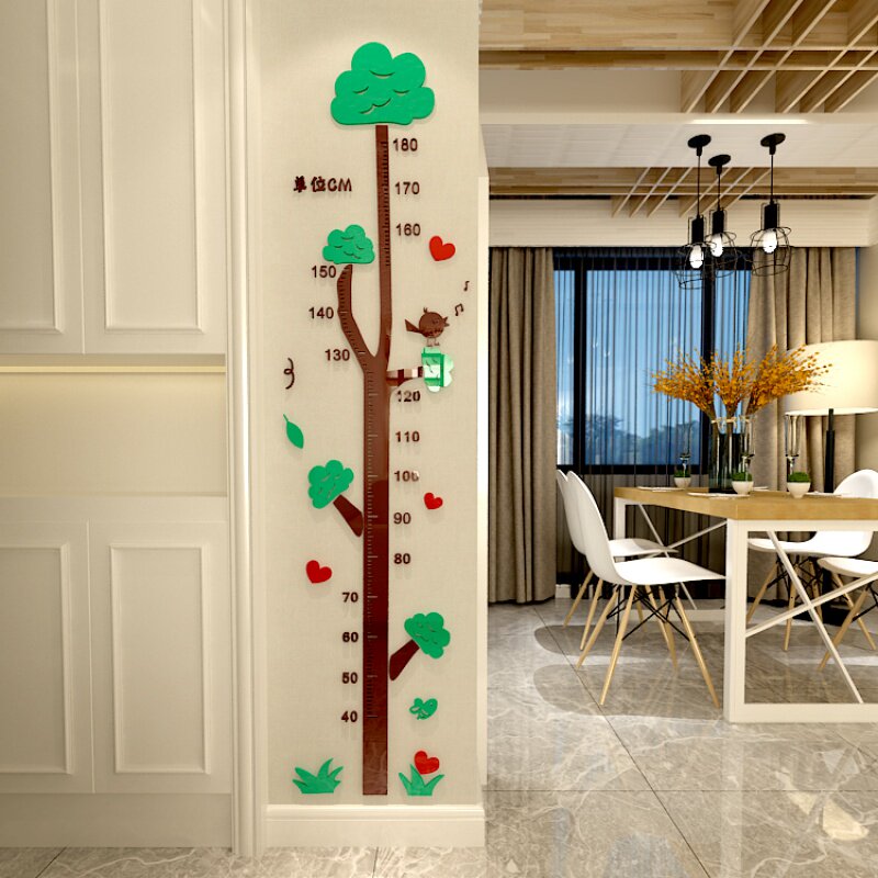 3d stereoscopic wall stickers Acrylic height wall stickers Children's room baby tailor-made high stickers Height ruler measurement decorative stickers