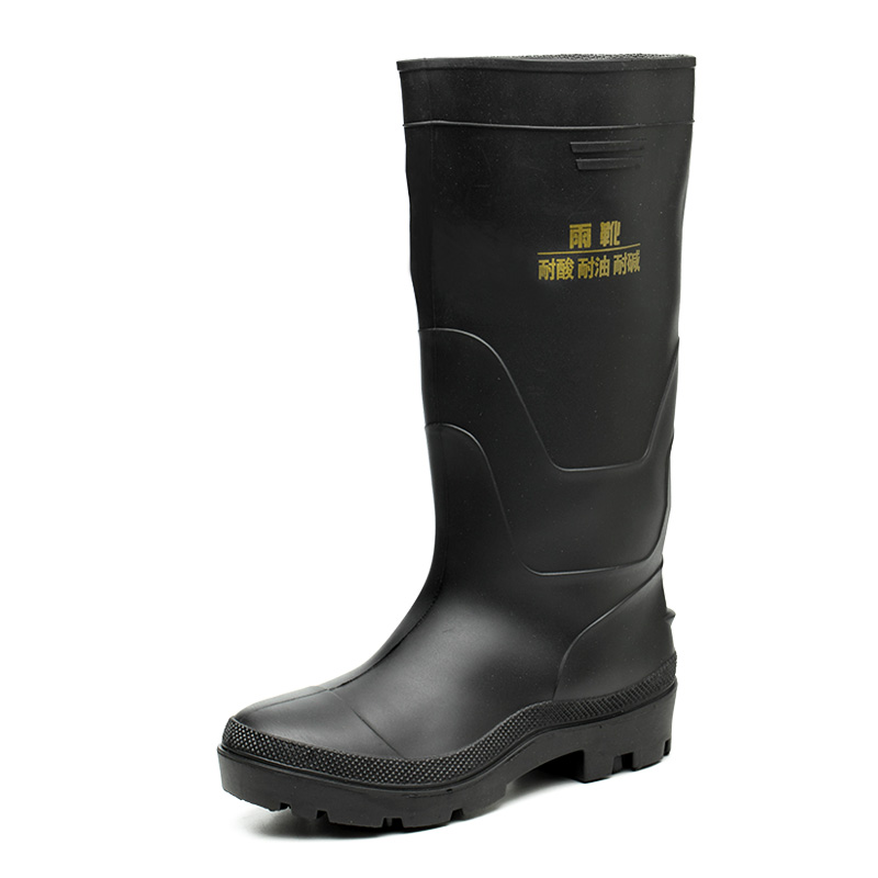 2022 New Rainboot high - tube waterproof shoes oil - resistant acid - alkali resistant waterproof and anti - skid waterproof shoes pure rain shoes