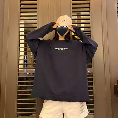 WE11DONE metal logo stereo letter long sleeve T-shirt men and women WELL round neck thick cotton T2021 New