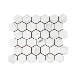 Простая джазовая белая шестигранная кирпичная туалетная мозаичная мозаичная мозаика