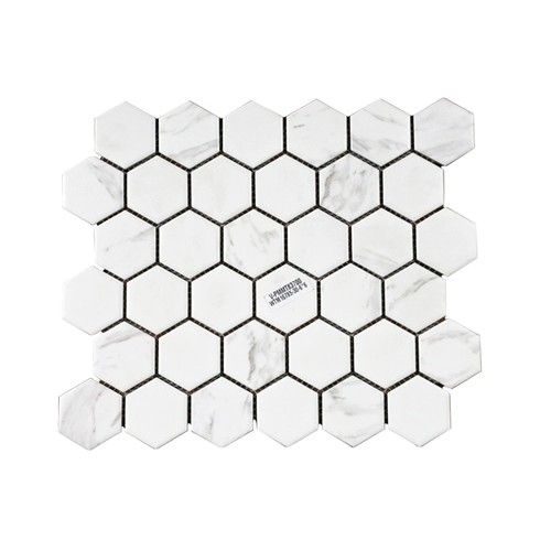 Простая джазовая белая шестигранная кирпичная туалетная мозаичная мозаичная мозаика