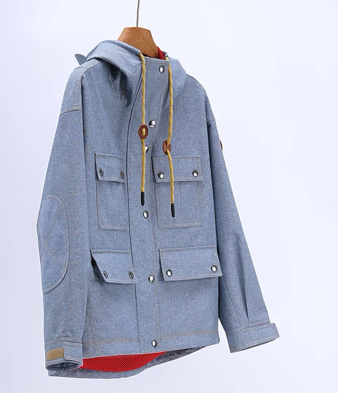 Yingtao Early Autumn New Limited Edition Composite Yarn-Dyed Oxford Cloth Outdoor Jacket with Hood, Multi-Pocket Waterproof Coat for Women Yingtao Early Autumn New Limited Edition Composite Yarn-Dyed Oxford Cloth Outdoor Jacket with Hood, Multi-Pocket Waterproof Coat for Women